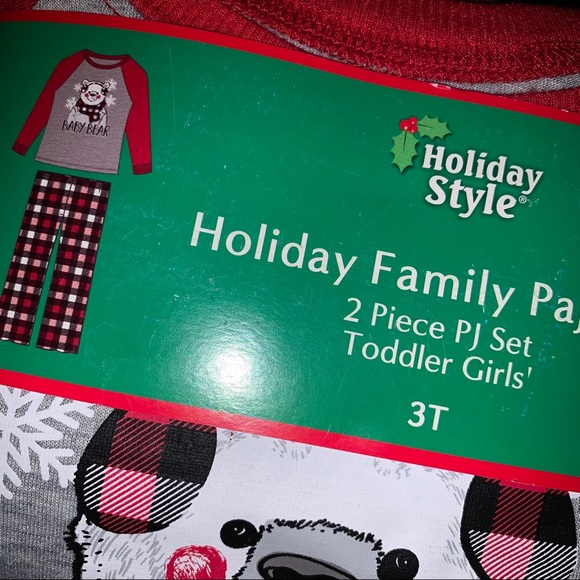 Family Holiday Fleece Pajamas Set, 3T - Picture 3 of 3